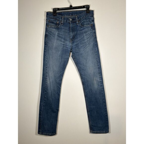Levi 513 Slim Straight Leg Womens Jeans 31/32 Denim Classic Minimalist Boho - Picture 1 of 7